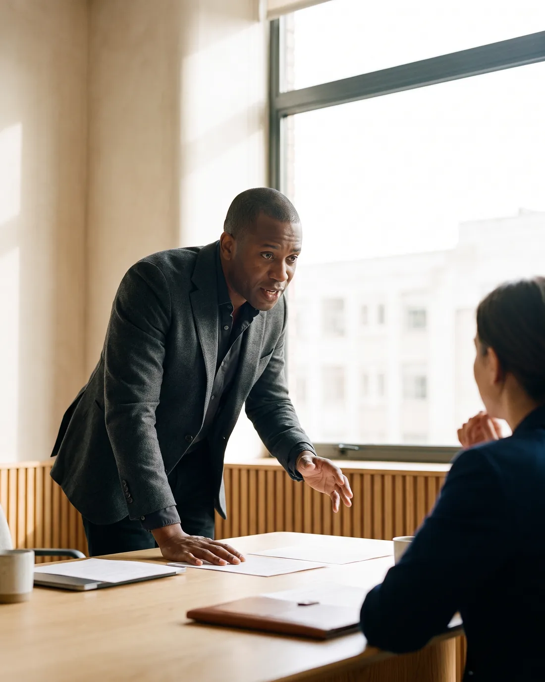 A fractional CFO at work in a Washington DC business setting